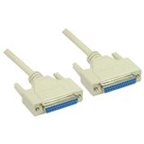 (€2,17*/1m) 1.80m Good Connections Nullmodem Anschlusskabel 25pol Buchse auf 25pol Buchse Grau