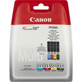 Canon Tinte CLI-551 Multipack 6509B009 schwarz, cyan, magenta, gelb