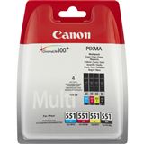 Canon Tinte CLI-551 Multipack 6509B008 schwarz, cyan, magenta, gelb
