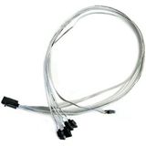 (€28,63*/1m) 0.80m Adaptec SAS 6Gb/s Anschlusskabel SFF-8643 Stecker auf 4xSATA Stecker Grau