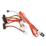 (€42,71*/1m) 0.70m Adaptec SAS 6Gb/s Anschlusskabel SFF-8087 Buchse auf 4xSFF-8482 + 5,25" Molex Strom Stecker Orange