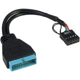 Inter-Tech USB 3.0 auf USB 2.0 Adapter für USB 2.0 9pol Buchse (88885217)